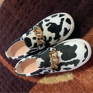 Cow print shoes